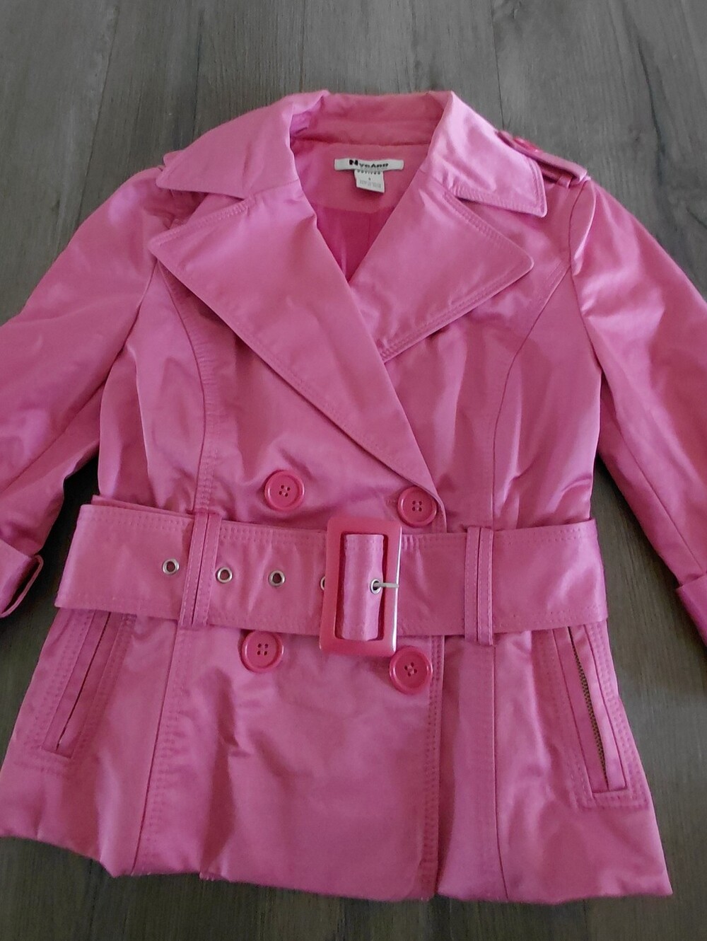 Y2K Pink Belted Trench Jacket